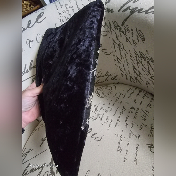 Americana by Sharif Velour Beaded Front Clutch Purse Retro elegant GUC - Picture 8 of 9